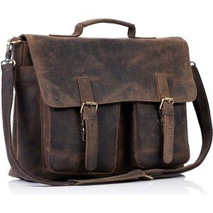 Buffalo Leather Briefcase Laptop Messenger Bag Office Briefcase College Bag